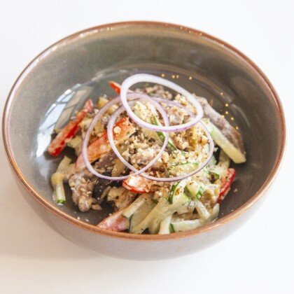 Горский с баклажаном фри