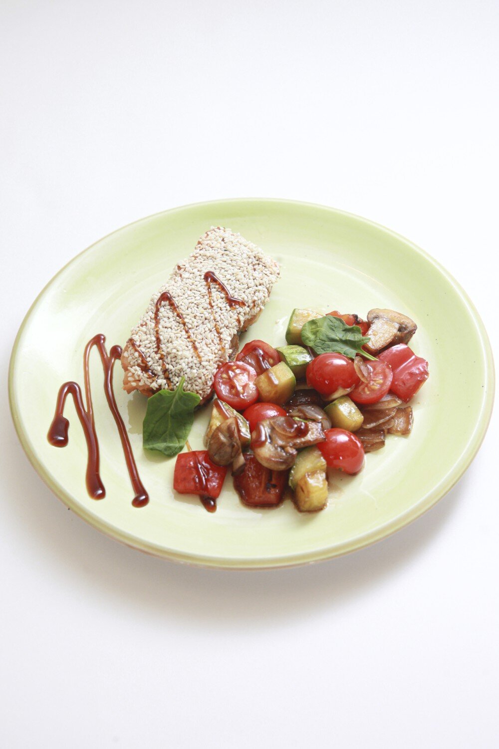 Лосось С Терияке И Овощами