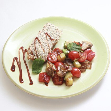 Лосось С Терияке И Овощами