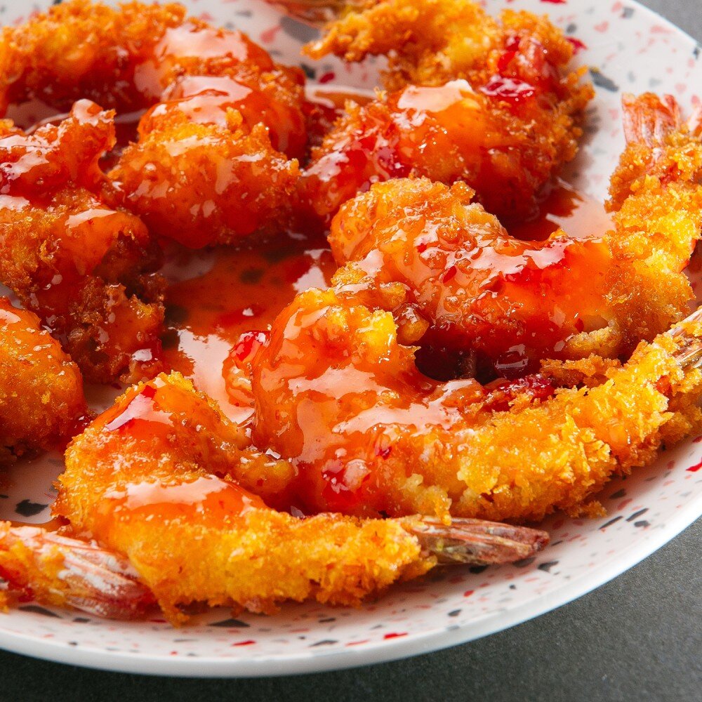 Тигровые креветки в кляре с хрустящей корочкой