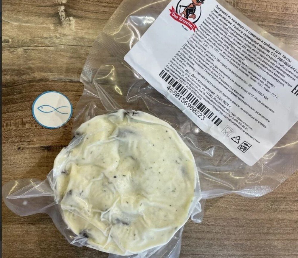 Заправка из кальмара со сливками и грибами,200г