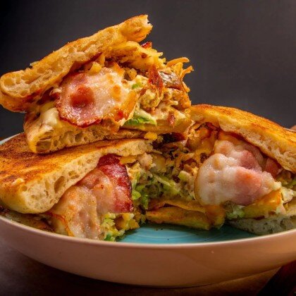 Скепасти с курицей и беконом