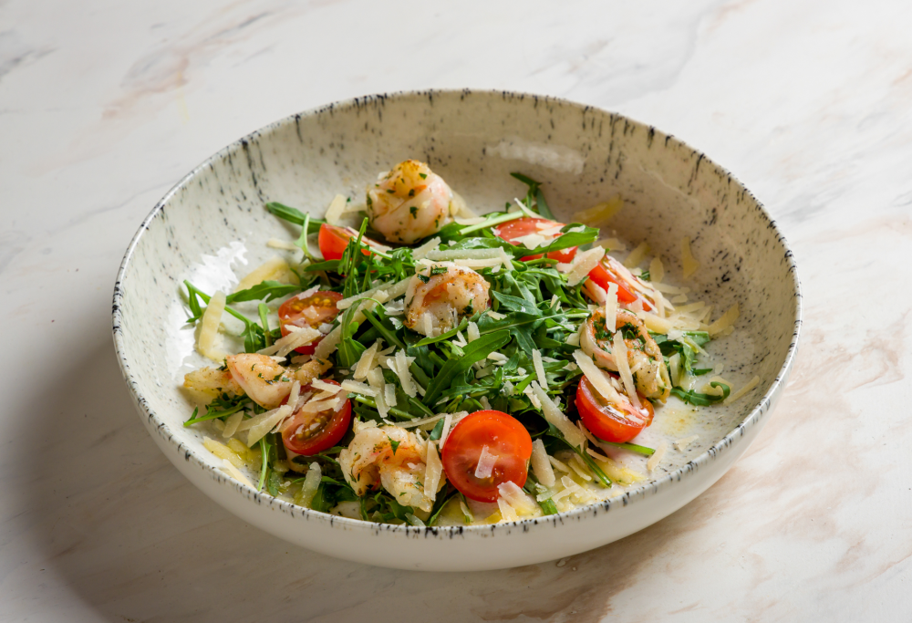 Руккола с креветками