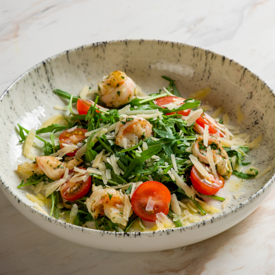 Руккола с креветками