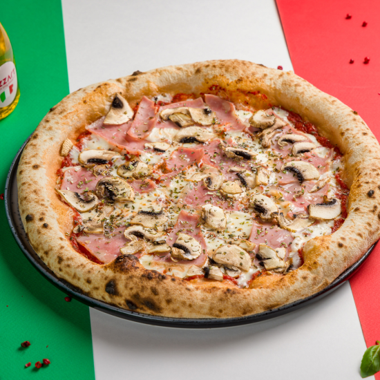 Пицца Итальянская ветчина с грибами