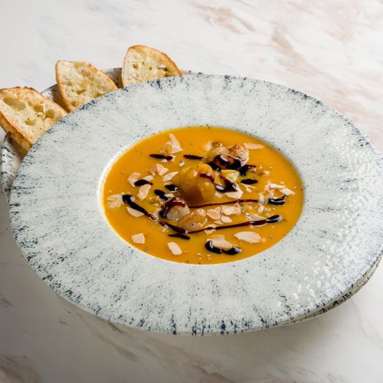 Суп тыквенный с креветкой