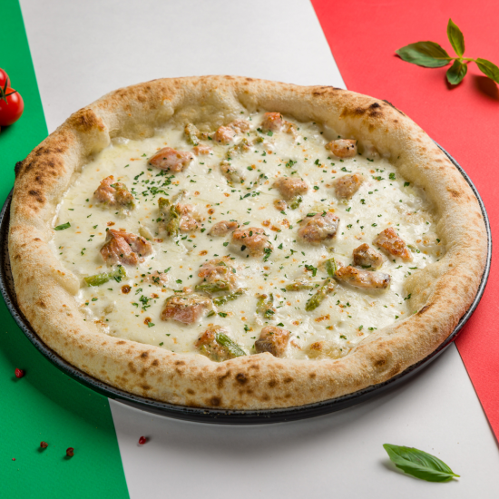 Пицца Лосось и Спаржа