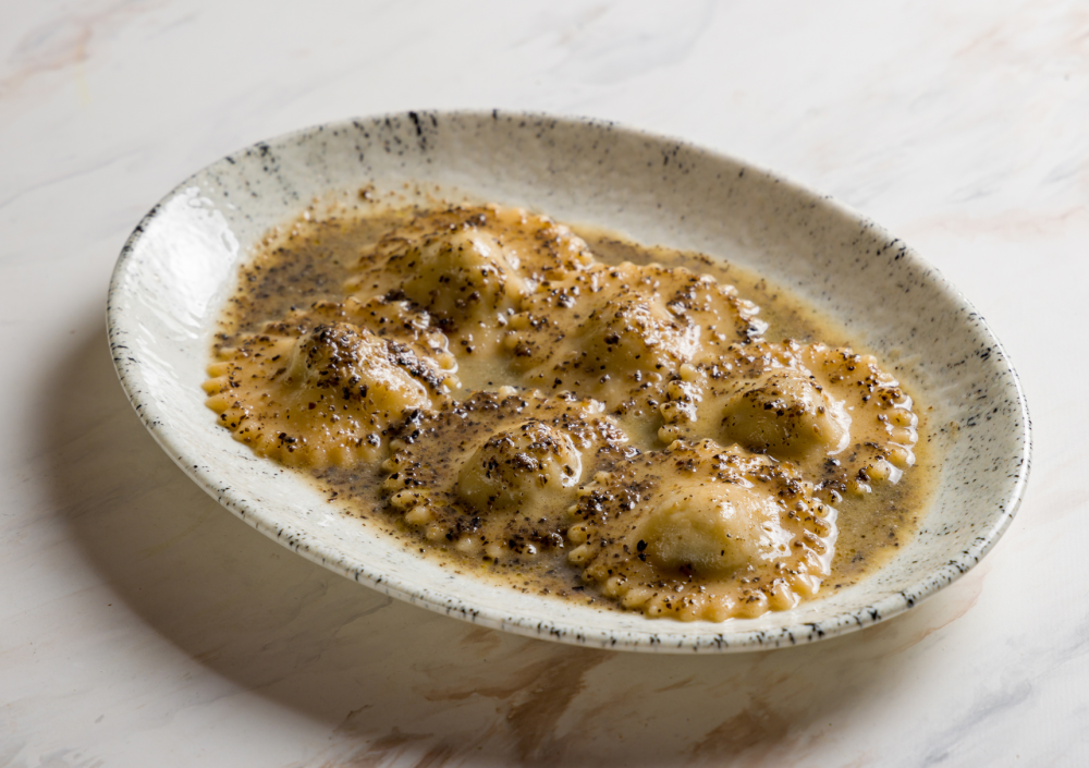 Равиоли с ветчиной и трюфелем