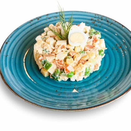 Оливье с цыпленком