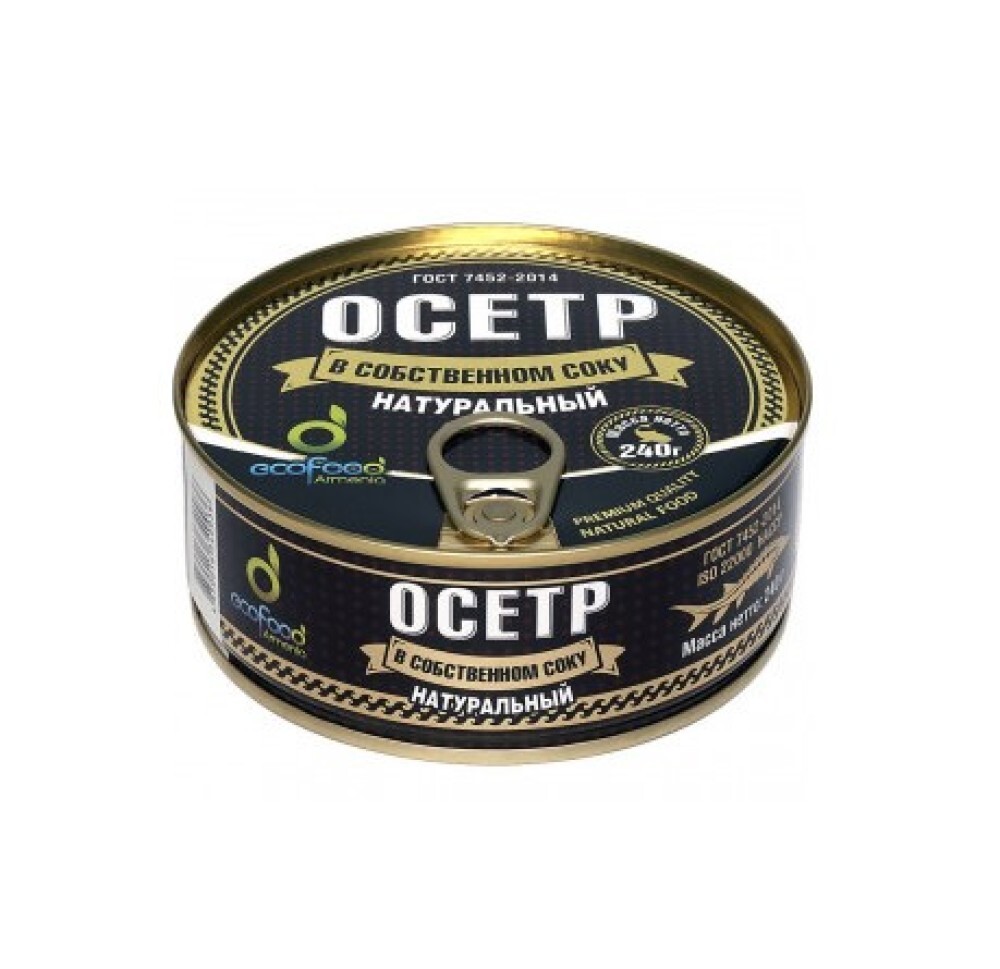 Осетр в собственном соку 240 гр
