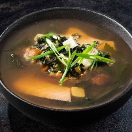 Мисо суп с лососем