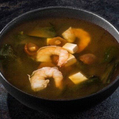 Мисо суп с креветками