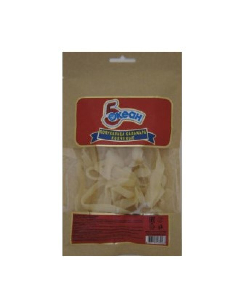 Кальмар полукольца копченый "5 Океан" 40гр