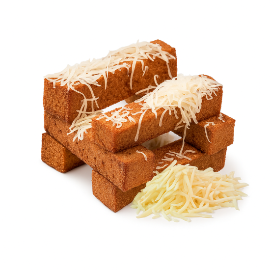 Гренки с сыром и сливочно-чесночным соусом