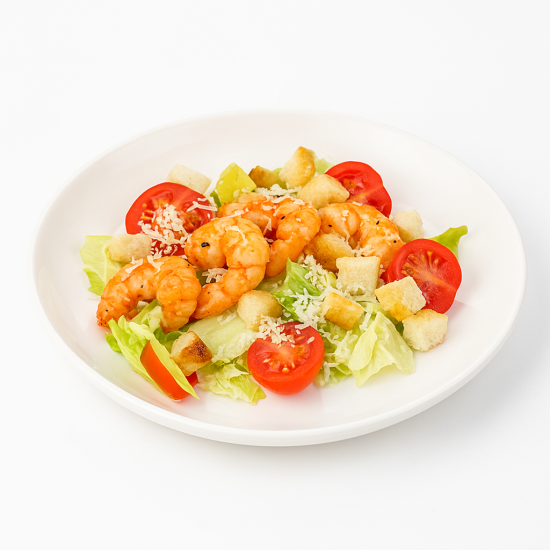 Салат Цезарь с креветкой