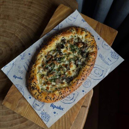 Пиде с курицей и грибами