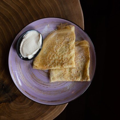 Блин со сметаной