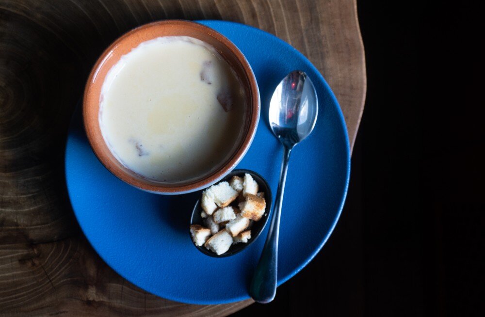 Крем-суп сырный с беконом