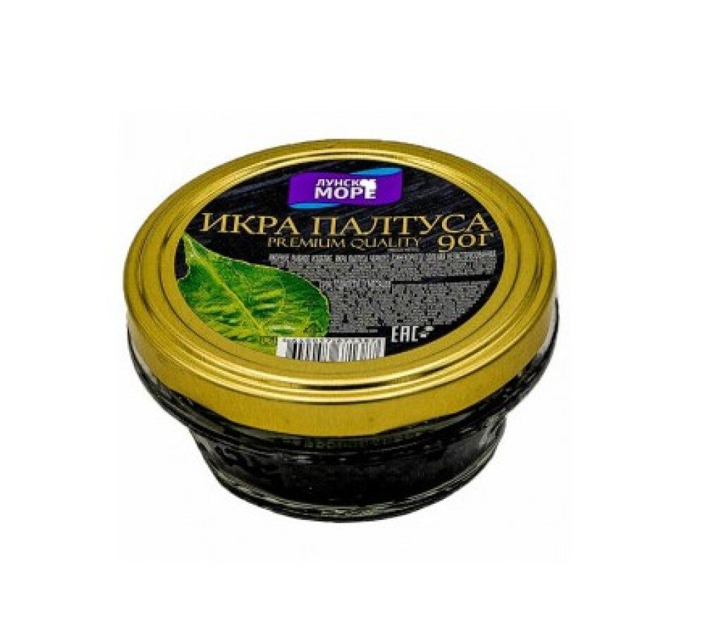 Икра палтуса черная 90г ст/б Лунское море