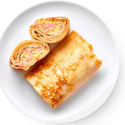 Блинчики с ветчиной и сыром