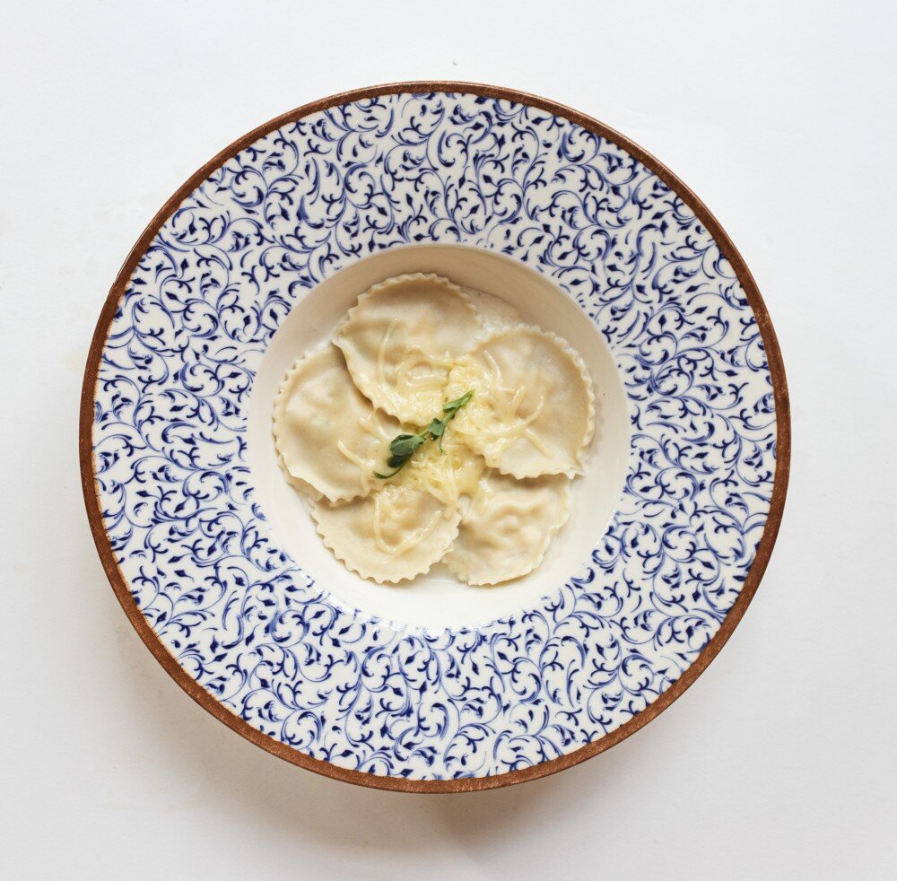 Равиоли с креветками и сыром