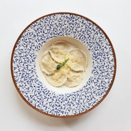 Равиоли с креветками и сыром