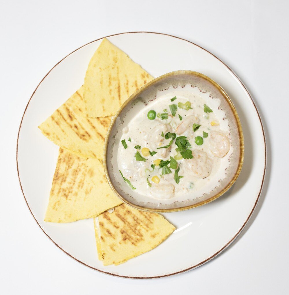 Креветки в сливочно-чесночном соусе