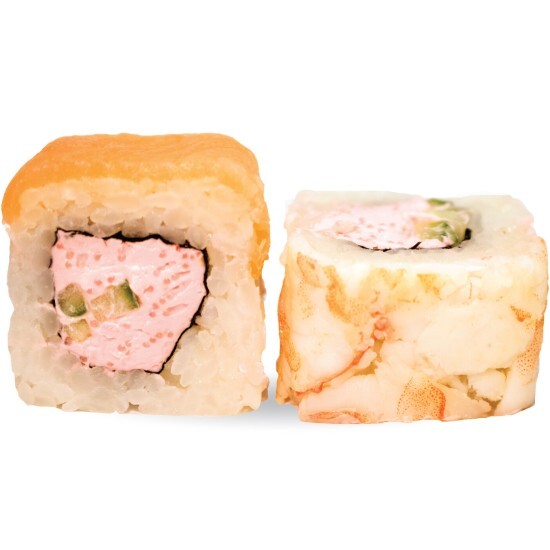 Ролл Дуэт (креветка, копч лосось)