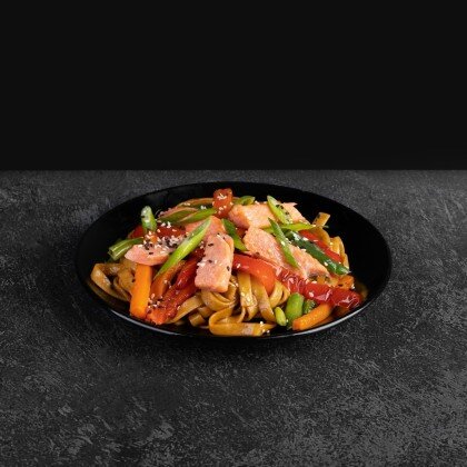 Wok с креветками