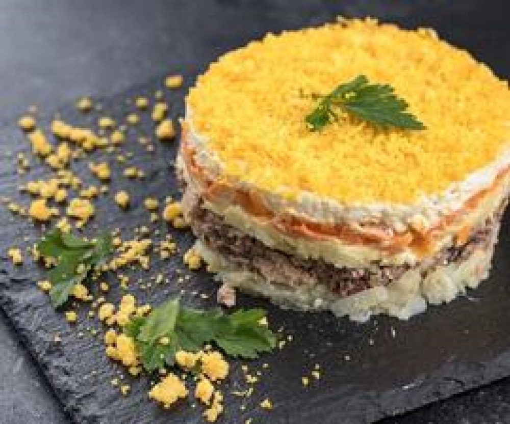 Салат Мимоза с семгой