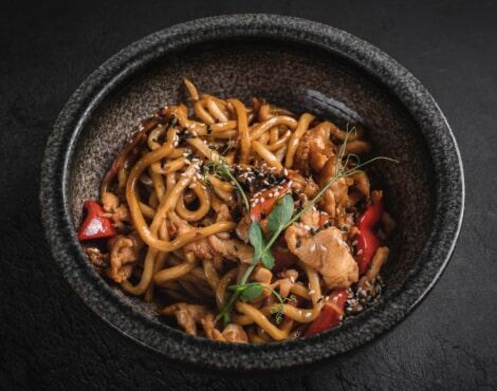 Вок курица терияки