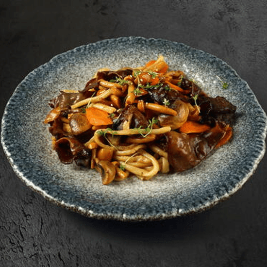 Вок с грибами