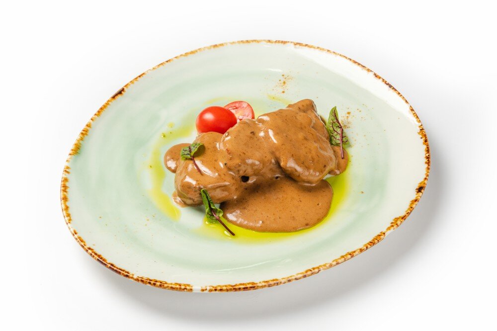 Свиная вырезка на гриле в мясном соусе