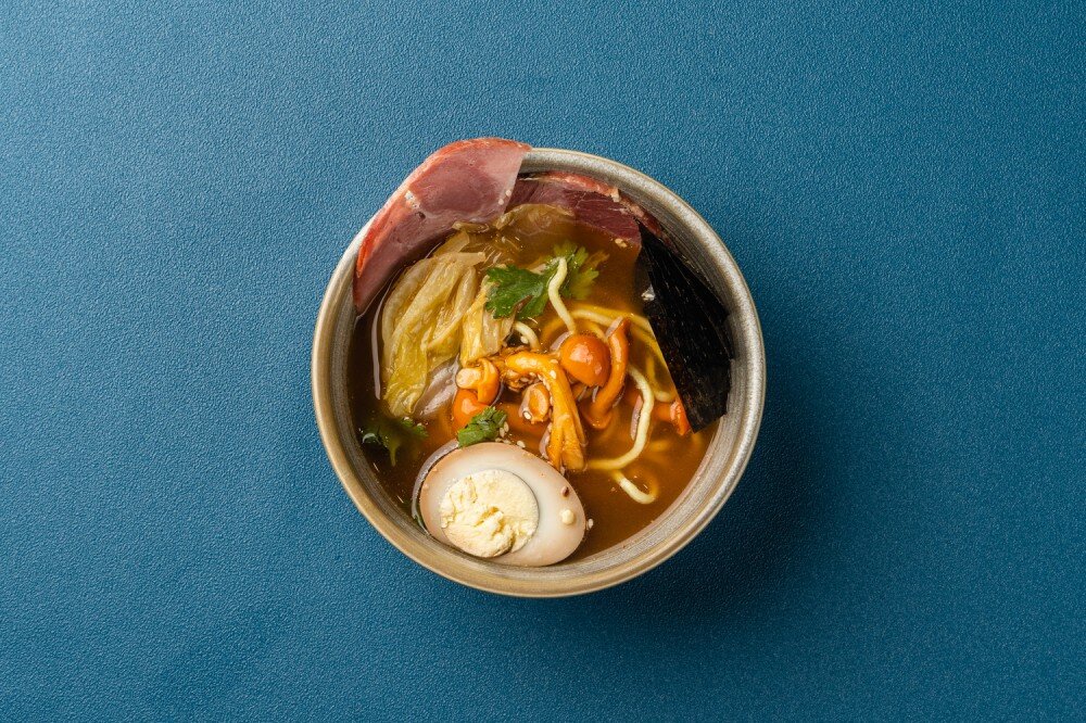 Рамен с ветчиной