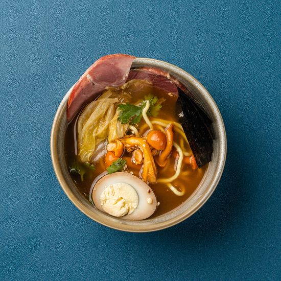 Рамен с ветчиной