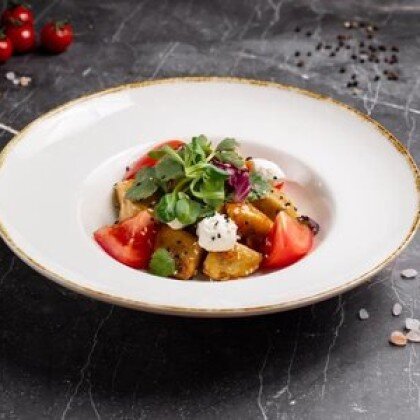 Салат из хрустящего баклажана