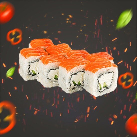 Лосось креветка