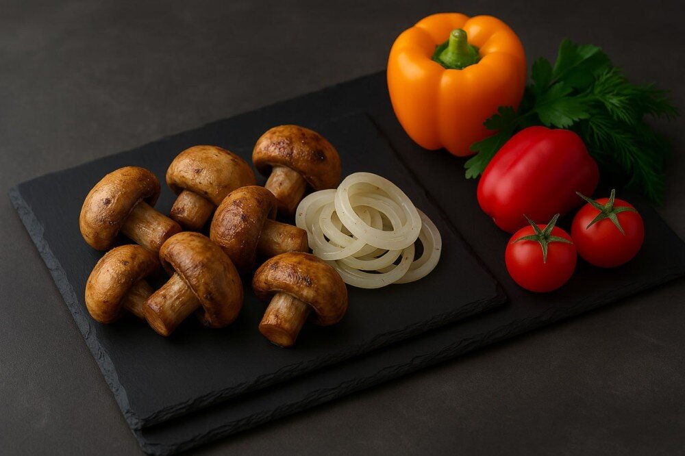 Шампиньоны на углях