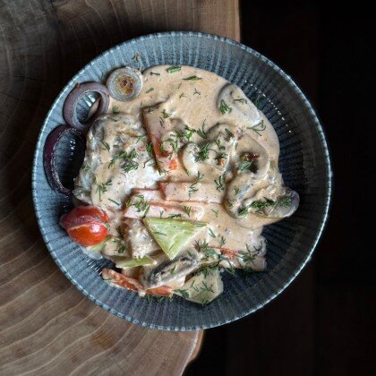 Судак в сливочном соусе