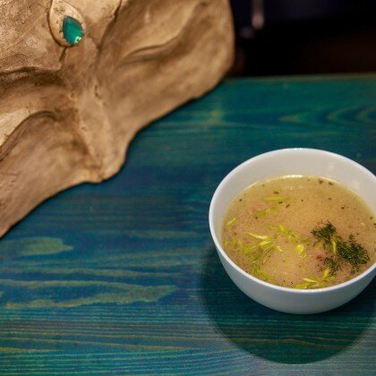 Перловый суп с кониной