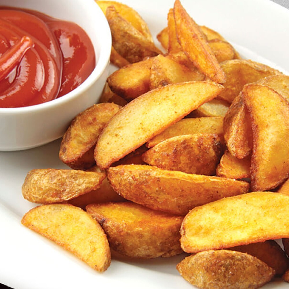 Картофельные дольки большая порция с соусом 150 г