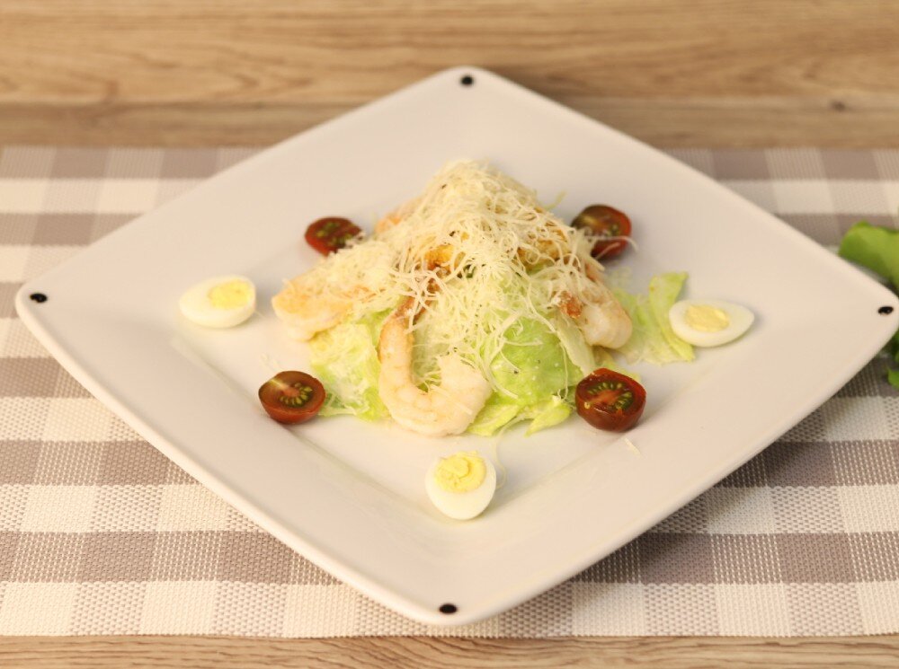 Салат "Цезарь" с креветками