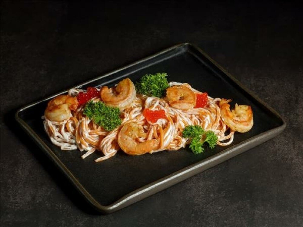 Спагетти-чили с креветками (hot!)