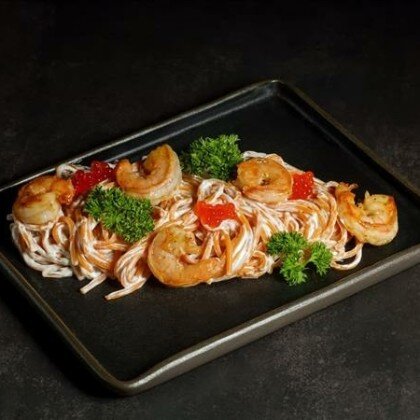 Спагетти-чили с креветками (hot!)