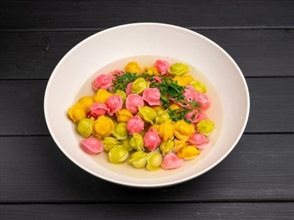 Суп куриный с пельмешками