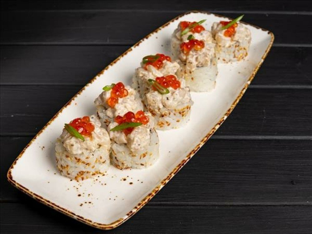 Гребешок с лососем в трюфельном соусе