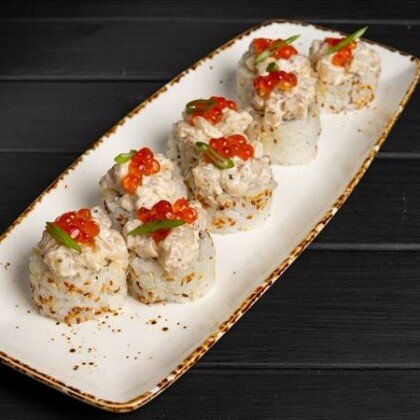 Гребешок с лососем в трюфельном соусе