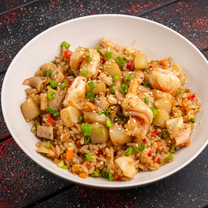 Тяхан с морепродуктами