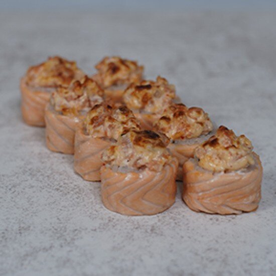 Запеченная филадельфия с креветками