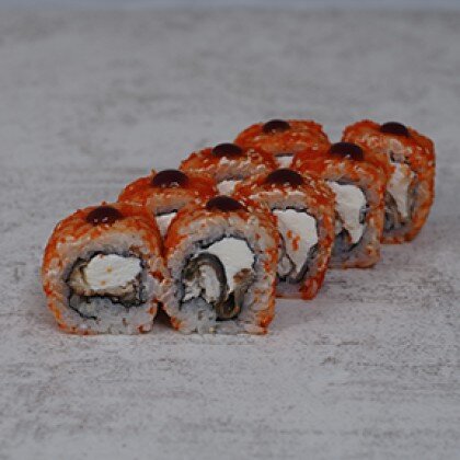 Угорь, краб, сыр